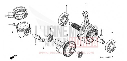 VILEBREQUIN/PISTON XR250RT de 1996